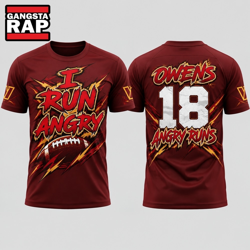 Washington Commanders Tyler Owens I Run Angry 2026 Red T Shirt, Trending Design Shirt Washington Commanders Tyler Owens I Run Angry 2026 Red T Shirt, Trending Design Shirt