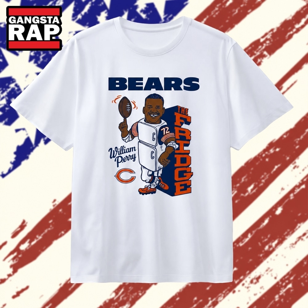 William Perry The Fridge Chicago Bears 72 T Shirt, Trending 2D Shirt William Perry The Fridge Chicago Bears 72 T Shirt