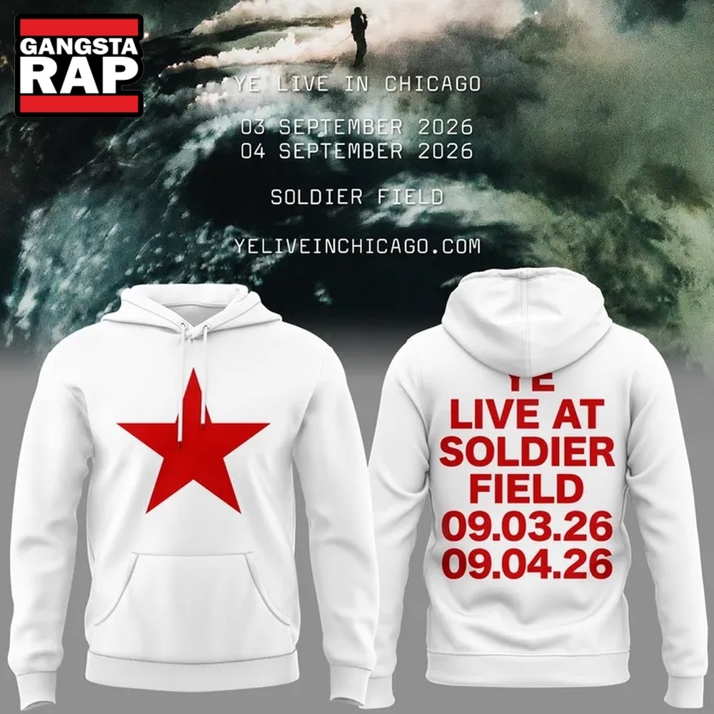 Ye Live at Soldier Field: Top Picks for 2026 Concert Experience 3 YE LIVE AT SOLDIER FIELD, 2026 Ye Live Concert Tour White Hoodie, Trending 3D Music Shirt