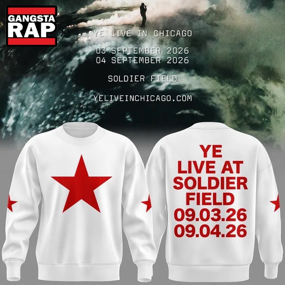 Ye Live at Soldier Field: Top Picks for 2026 Concert Experience 2 YE LIVE AT SOLDIER FIELD, 2026 Ye Live Concert Tour White Sweatshirt, Trending 3D Music Shirt