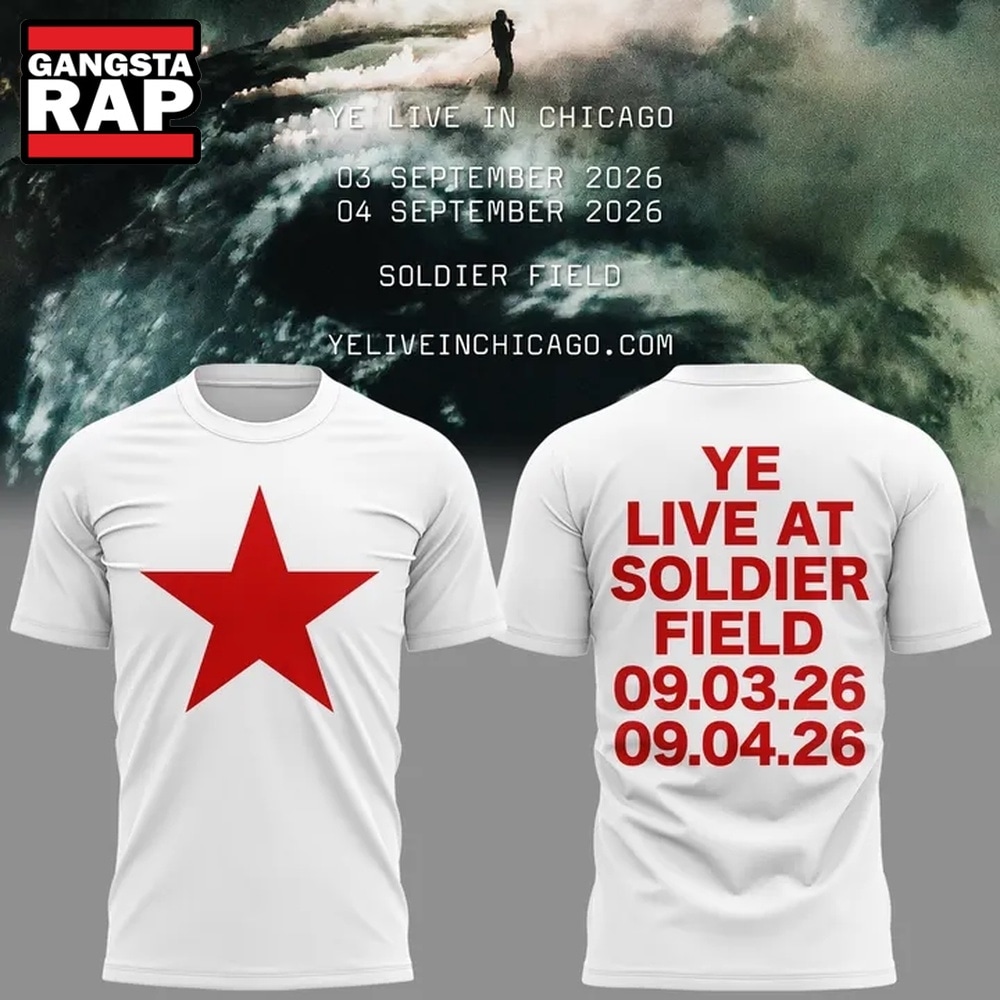 Ye Live at Soldier Field: Top Picks for 2026 Concert Experience 1 YE LIVE AT SOLDIER FIELD, 2026 Ye Live Concert Tour White T Shirt, Trending 3D Music Shirt