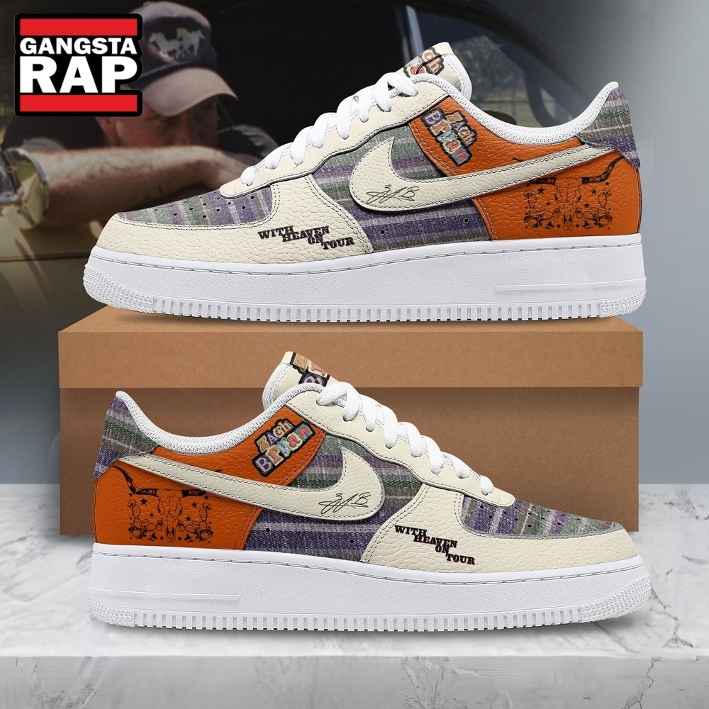 Zach Bryan With Heaven On Tour Plaid & Orange Country Music Air Force 1 Shoes, Music Air Force 1 Shoes Zach Bryan With Heaven On Tour Plaid & Orange Country Music Air Force 1 Shoes, Music Air Force 1 Shoes