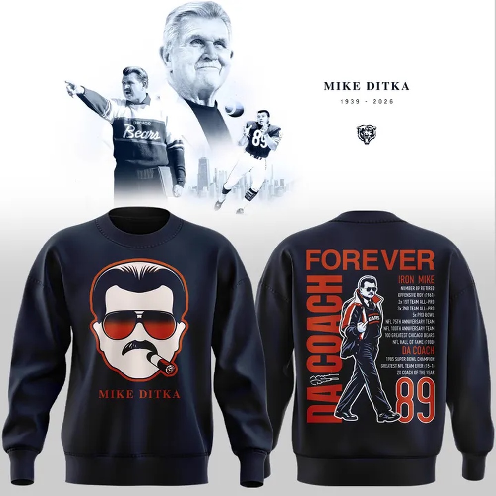 Mike Ditka Forever Chicago Bears Paying Tribute to Da Coach Limited Edition Sweatshirt, Trending Design Shirt Mike Ditka Forever Chicago Bears Paying Tribute to Da Coach Limited Edition Sweatshirt, Trending Design Shirt