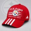 Pittsburgh Steelers NFL RED Friday Patriotic American Flag Remember Everyone Deployed Three Stripe Baseball Cap, NFL Football Cap Pittsburgh Steelers Nfl Red Friday Patriotic American Flag Remember Everyone Deployed Three Stripe Baseball Cap