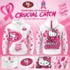 San Francisco 49ers Breast Cancer Awareness x Hello Kitty Tackle Cancer Together Hoodie, Trending Design Shirt San Francisco 49ers Breast Cancer Awareness X Hello Kitty Tackle Cancer Together Hoodie