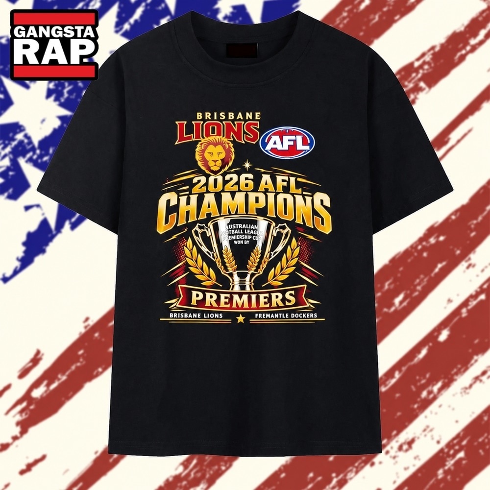2026 Brisbane Lions AFL Grand Final Champions T Shirt, Trending 2D Shirt 2026 Brisbane Lions Afl Grand Final Champions T Shirt