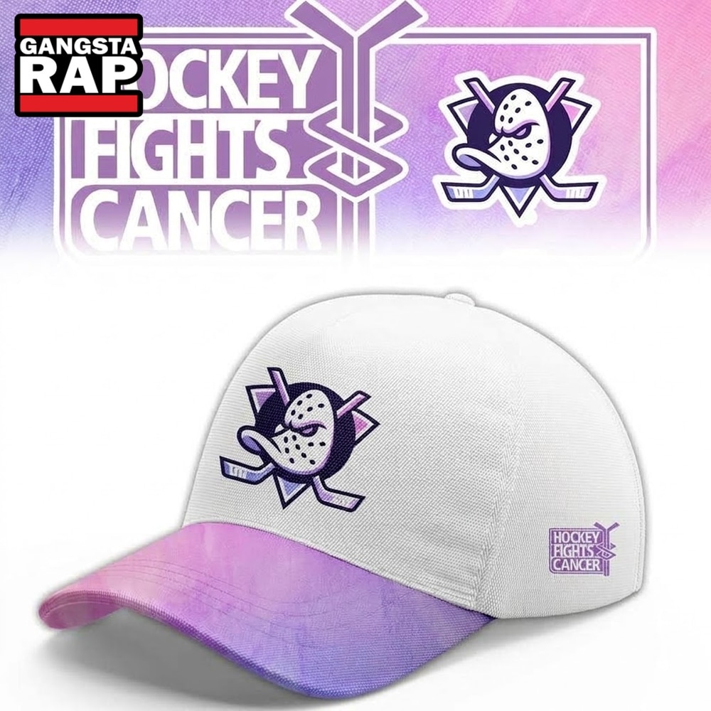 Anaheim Ducks Hockey Fights Cancer Limited Edition 2026 Cap.jfif, Trending Baseball Cap Anaheim Ducks Hockey Fights Cancer Limited Edition 2026 Cap Jfif