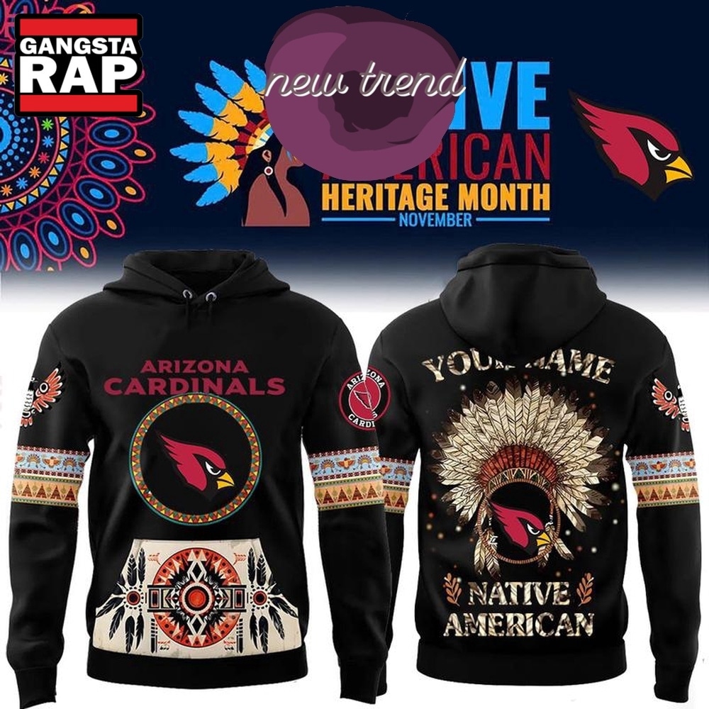Arizona Cardinals Native American Heritage Month Custom Name Hoodie, Trending Design Shirt Arizona Cardinals Native American Heritage Month Custom Name Hoodie, Trending Design Shirt