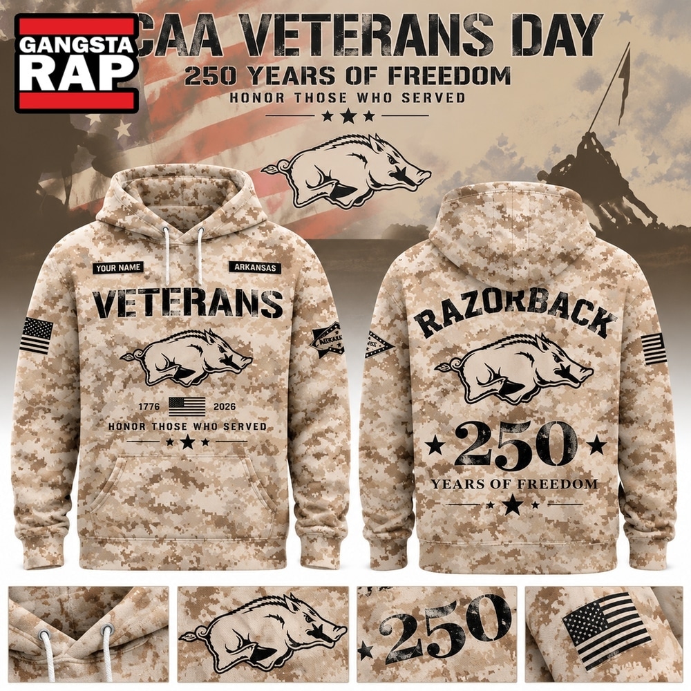 Arkansas Razorbacks Veterans Day 2026 250 Years of Freedom Personalized Hoodie, Trending Design Shirt Arkansas Razorbacks Veterans Day 2026 250 Years of Freedom Personalized Hoodie, Trending Design Shirt
