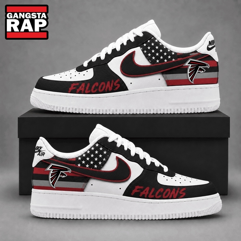 Atlanta Falcons NFL American Flag Football Team Limited Air Force 1 Shoes Sneakers