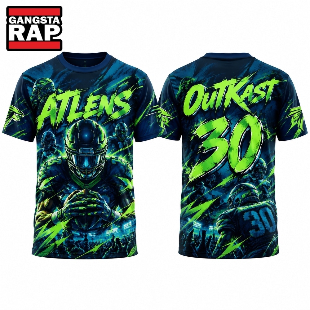 Atlanta Falcons x OUTKAST ATLiens 30TH ANNIVERSARY Graphic T Shirt, Trending Design Shirt Atlanta Falcons X Outkast Atliens 30th Anniversary Graphic T Shirt