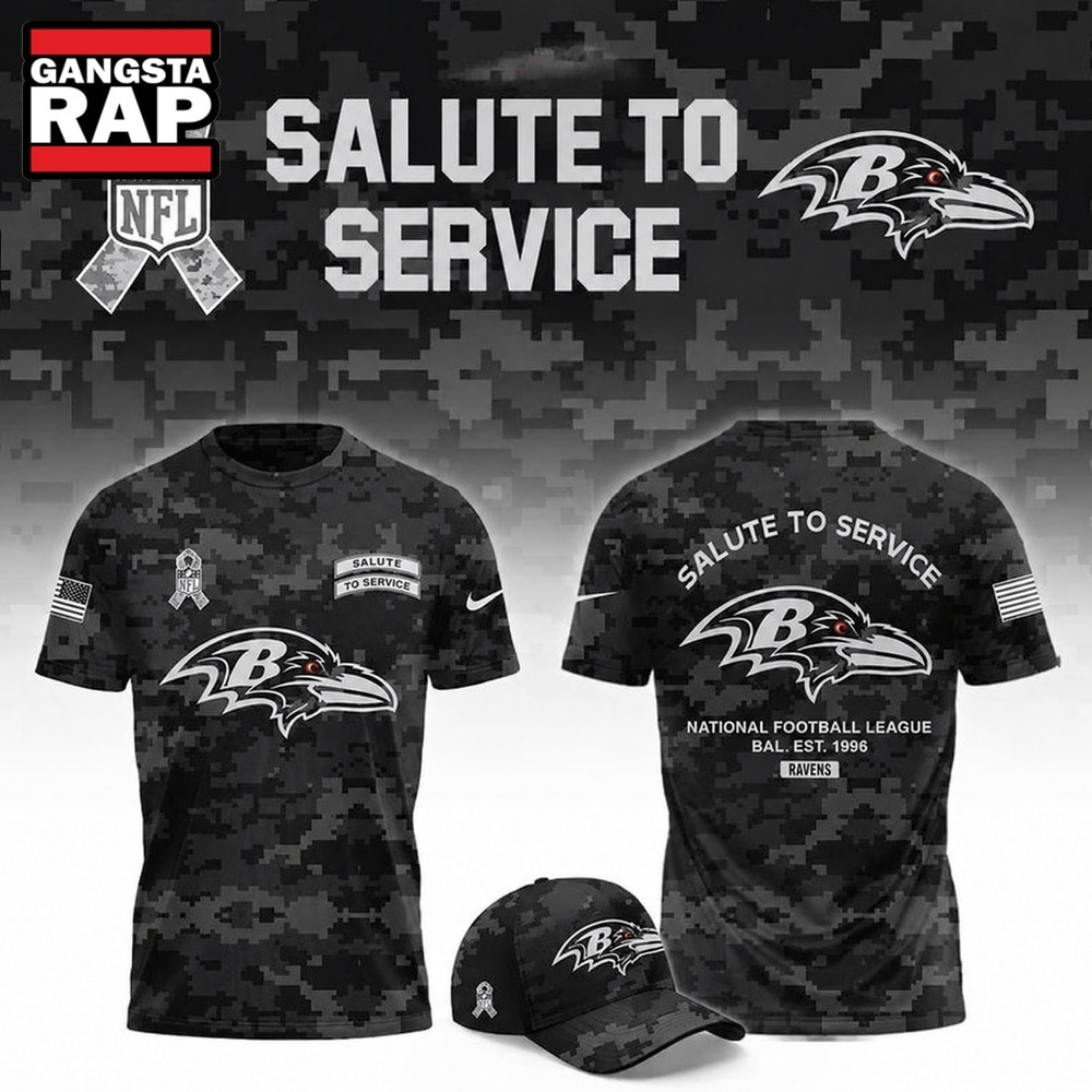 Baltimore Ravens 2026 Salute To Service Limited Camo 3D Shirt, Trending Design Shirt Baltimore Ravens 2026 Salute TO Service Limited Camo 3D Shirt