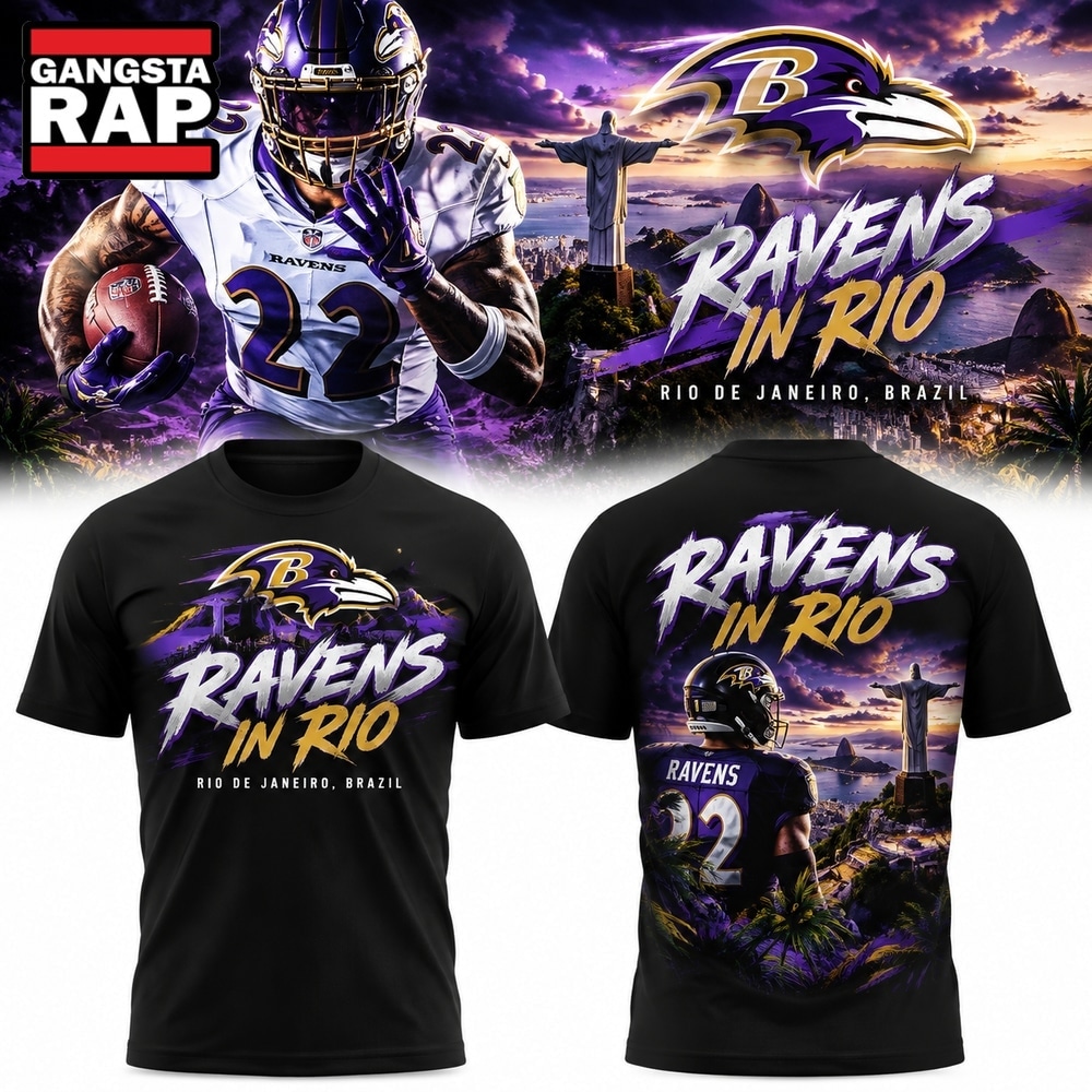 Baltimore Ravens In Rio De Janeiro Game PurpleRoadTrip 2026 T Shirt, Trending Design Shirt Baltimore Ravens In Rio De Janeiro Game PurpleRoadTrip 2026 T Shirt, Trending Design Shirt