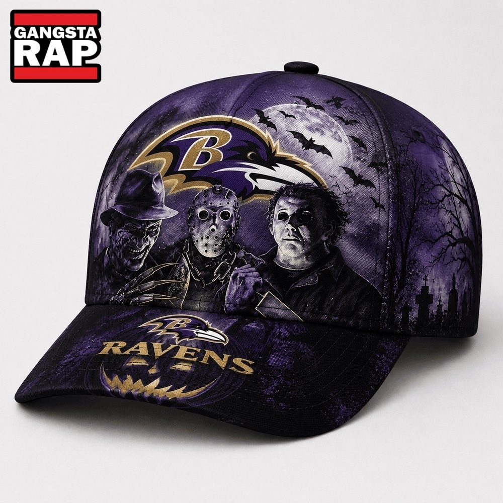 Baltimore Ravens NFL Horror Night Halloween 2026 Design Classic Cap, NFL Football Cap Baltimore Ravens NFL Horror Night Halloween 2026 Design Classic Cap, NFL Football Cap