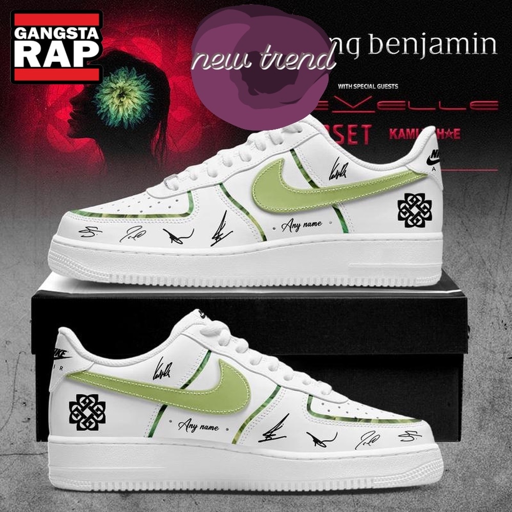 Breaking Benjamin North American World Tour 2026 Limited Edition White Air Force 1 Shoes Sneakers