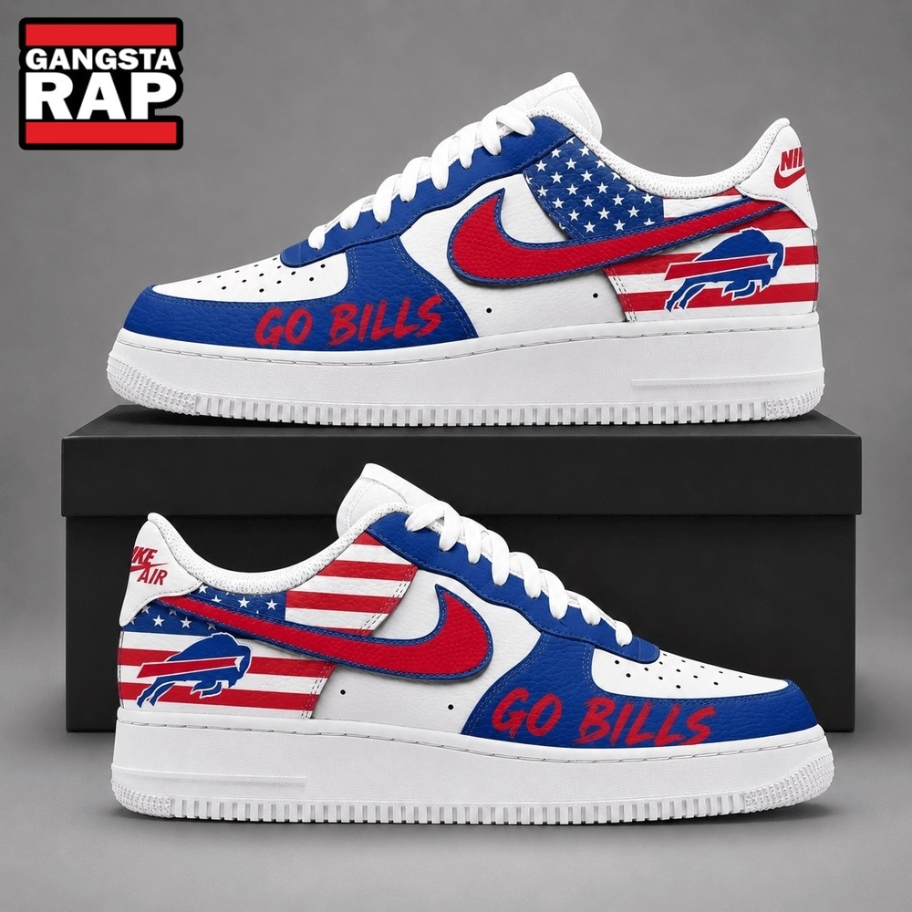 Buffalo Bills NFL American Flag Football Team Limited Air Force 1 Shoes Sneakers