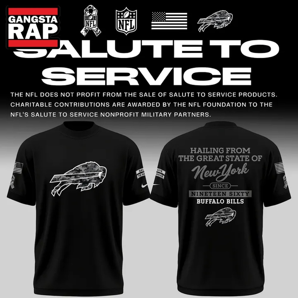 Buffalo Bills Salute to Service 2026 Limited Edition T Shirt, Trending Design Shirt Buffalo Bills Salute TO Service 2026 Limited Edition T Shirt