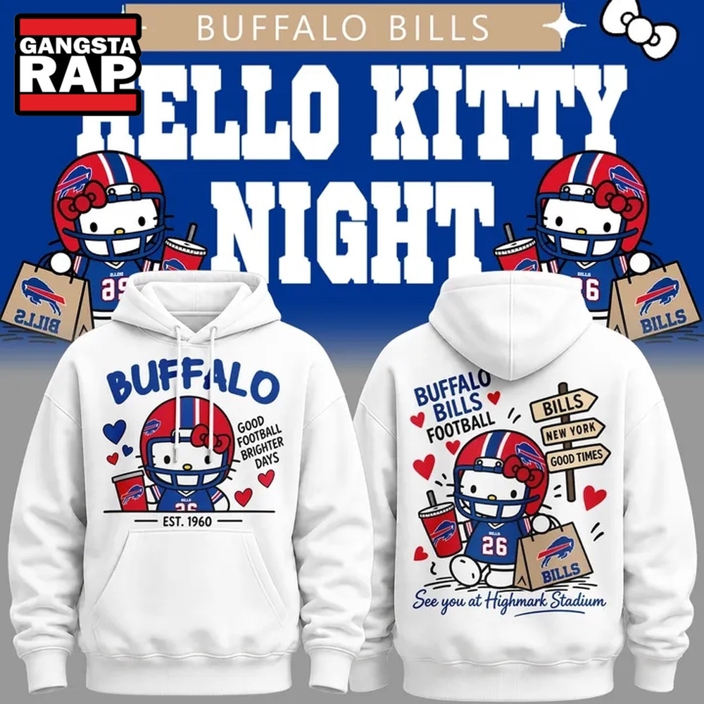 Buffalo Bills x Hello Kitty 2026 Limited Edition Hoodie, Trending Design Shirt Buffalo Bills X Hello Kitty 2026 Limited Edition Hoodie
