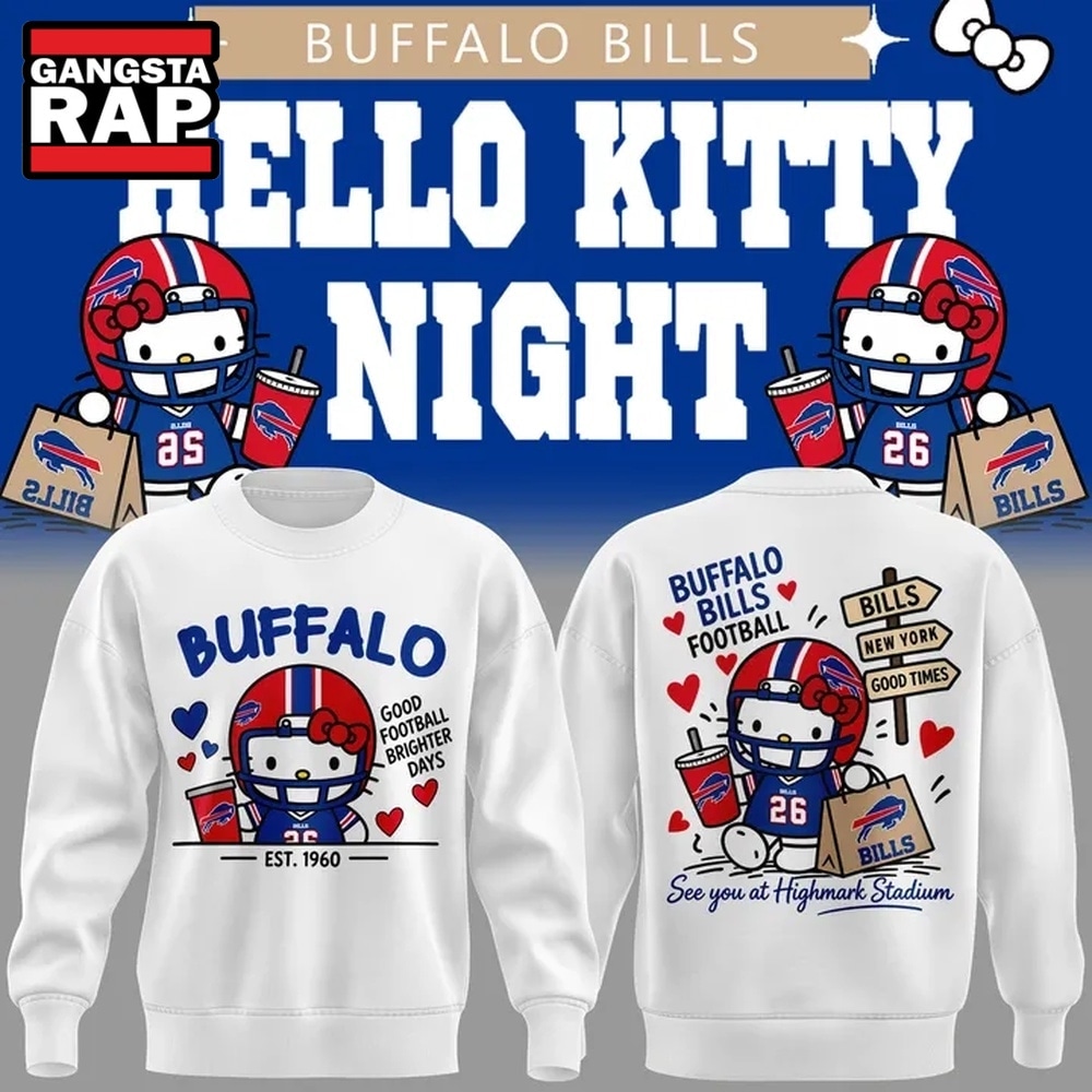 Buffalo Bills x Hello Kitty 2026 Limited Edition Sweatshirt, Trending Design Shirt Buffalo Bills X Hello Kitty 2026 Limited Edition Sweatshirt