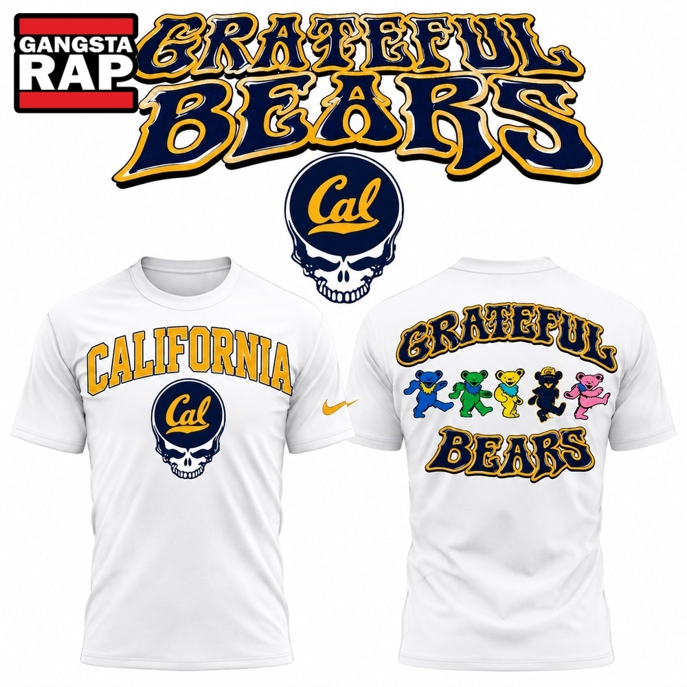 Cal Golden Bears x Grateful Dead 2026 White T Shirt, Trending Design Shirt Cal Golden Bears x Grateful Dead 2026 White T Shirt, Trending Design Shirt