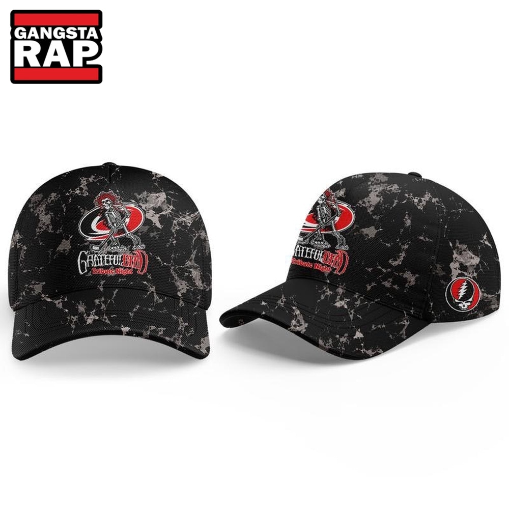 Carolina Hurricanes Grateful Dead Night 2026 Graphic Cap, Trending Baseball Cap Carolina Hurricanes Grateful Dead Night 2026 Graphic Cap