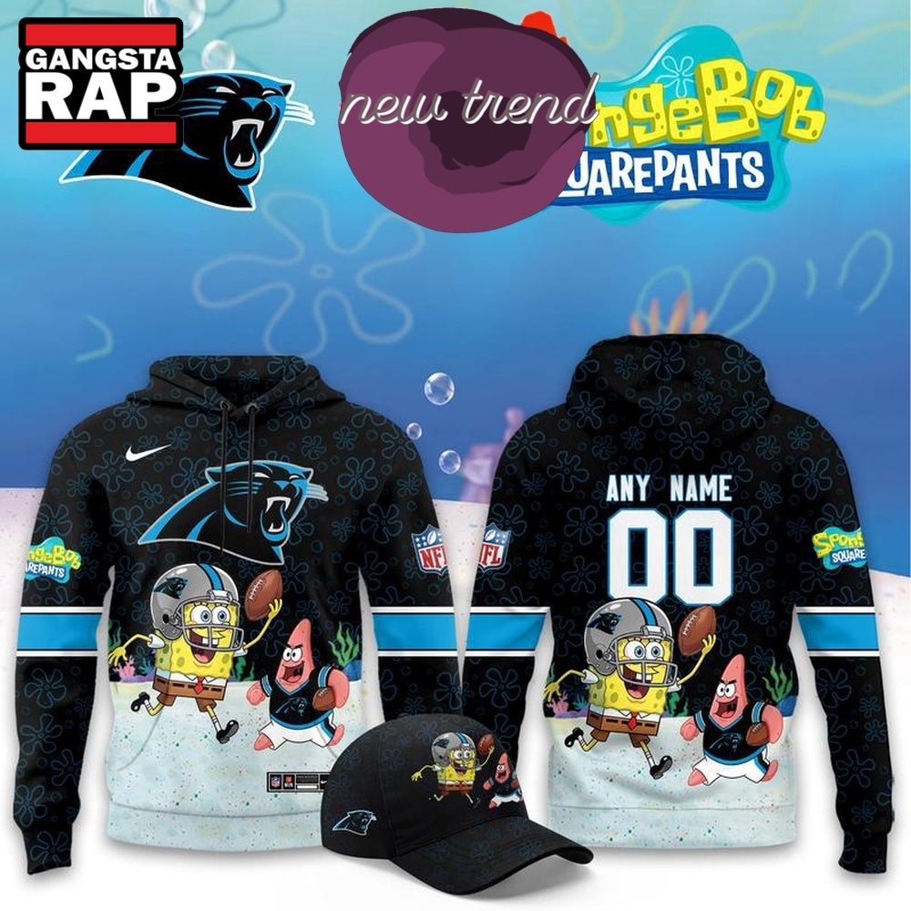 Carolina Panthers x SpongeBob Limited Edition Personalized Hoodie, Trending Design Shirt Carolina Panthers x SpongeBob Limited Edition Personalized Hoodie, Trending Design Shirt