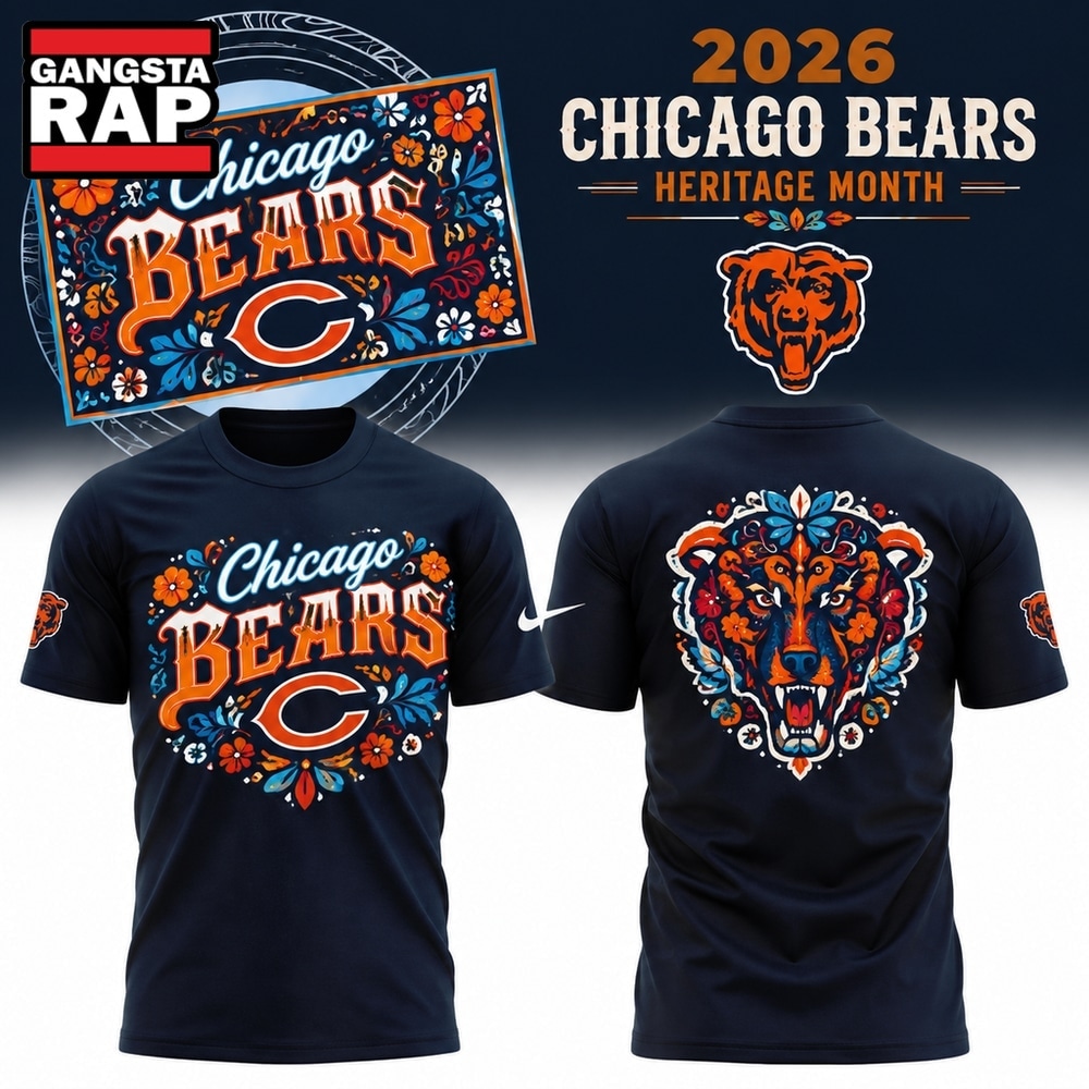 Chicago Bears 2026 Latino Heritage Month Vamos Bears T Shirt, Trending Design Shirt Chicago Bears 2026 Latino Heritage Month Vamos Bears T Shirt