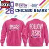 Chicago Bears Crucial Catch Follow Jesus 2026 Pink Sweatshirt, Trending Design Shirt 2 Chicago Bears Crucial Catch Follow Jesus 2026 Pink Sweatshirt, Trending Design Shirt Chicago Bears Crucial Catch Follow Jesus 2026 Pink Sweatshirt