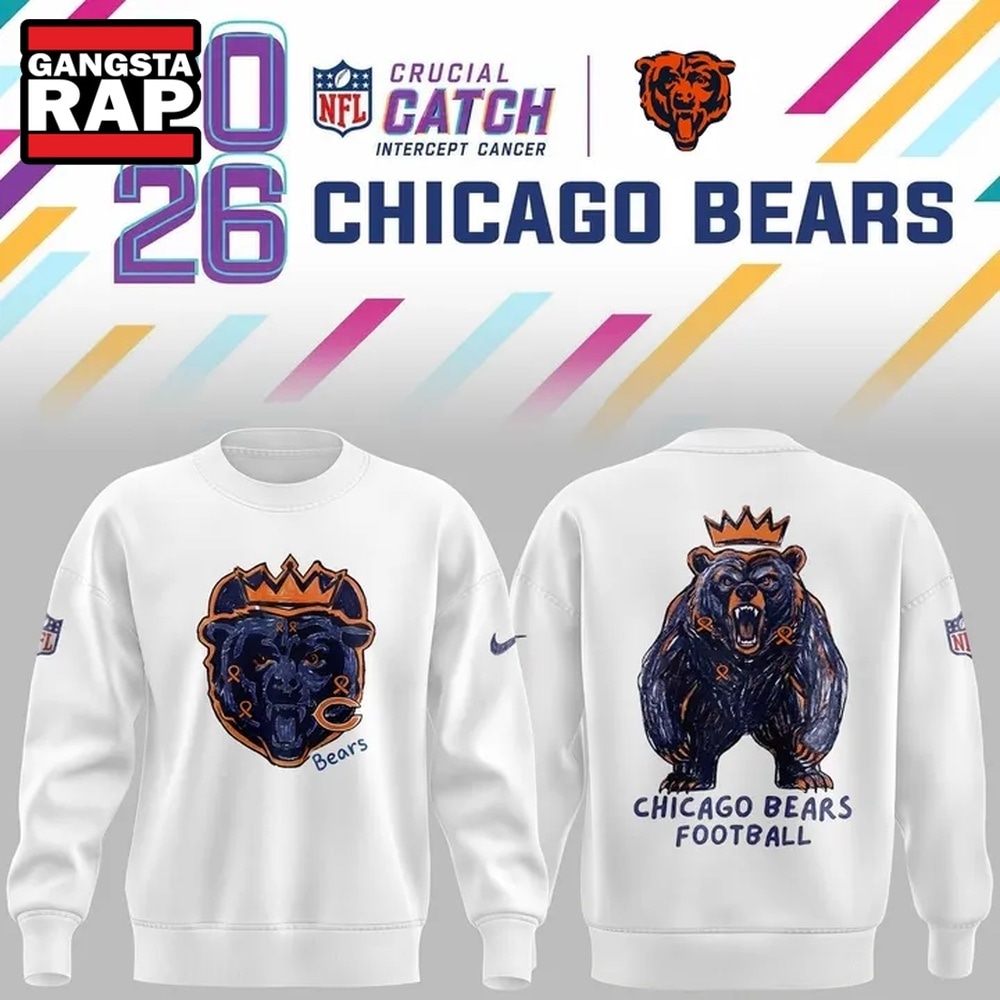 Chicago Bears Designed By Young Heroes Battling Cancer Limited Edition Sweatshirt, Trending Design Shirt Chicago Bears Designed By Young Heroes Battling Cancer Limited Edition Sweatshirt, Trending Design Shirt