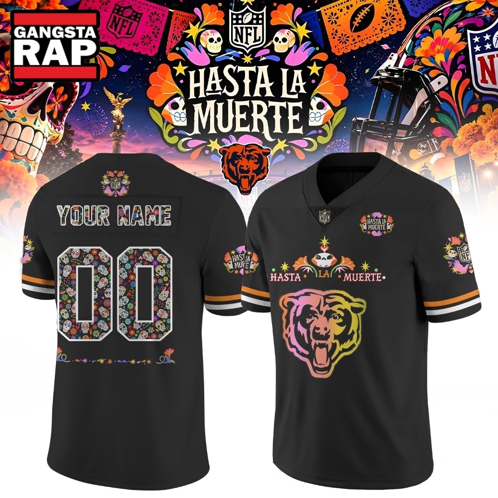 Chicago Bears NFL Hasta la Muerte 2026 Personalized Football Jersey, Trending Football Jersey Chicago Bears NFL Hasta la Muerte 2026 Personalized Football Jersey, Trending Football Jersey