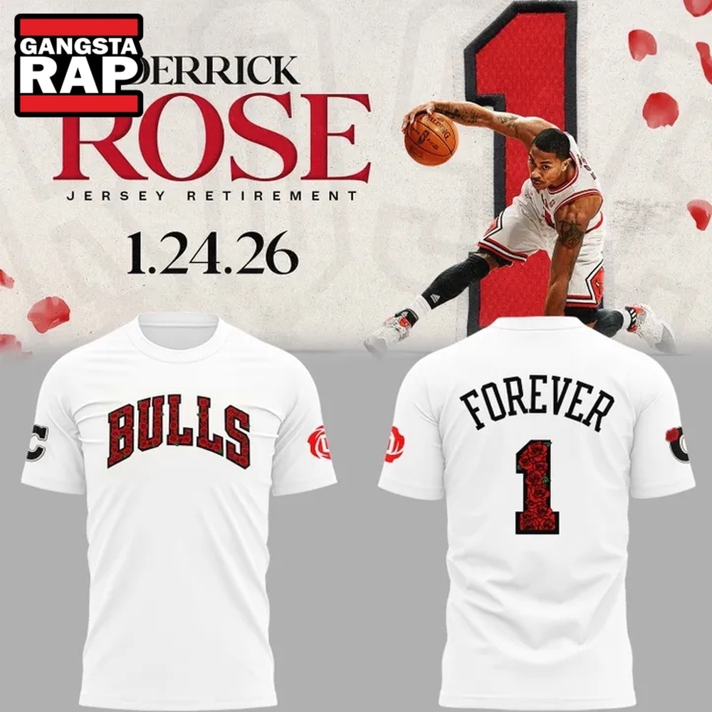 Chicago Bulls Forever Derrick Martell Rose White T Shirt, Trending Design Shirt Chicago Bulls Forever Derrick Martell Rose White T Shirt, Trending Design Shirt