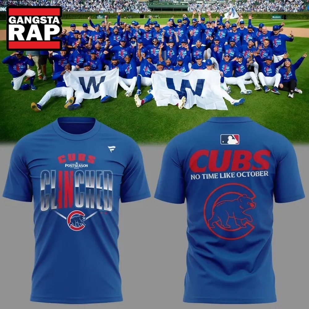 Chicago Cubs 2026 MLB Postseason No Time Like October T Shirt, Trending Design Shirt Chicago Cubs 2026 Mlb Postseason NO Time Like October T Shirt