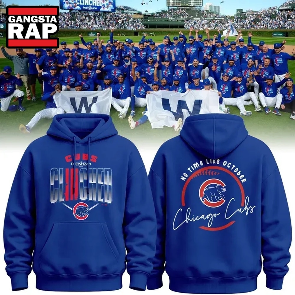 Chicago Cubs No Time Like October 2026 MLB Postseason Hoodie, Trending Design Shirt Chicago Cubs NO Time Like October 2026 Mlb Postseason Hoodie