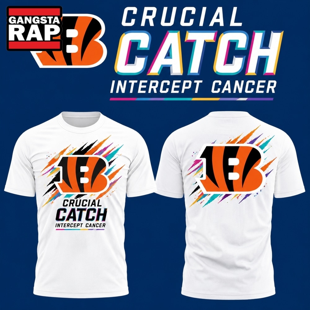Cincinnati Bengals 2026 NFL Crucial Catch White T Shirt, Trending Design Shirt Cincinnati Bengals 2026 NFL Crucial Catch White T Shirt, Trending Design Shirt