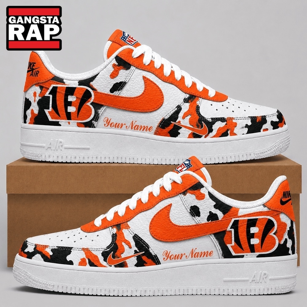 Cincinnati Bengals NFL Team Camo Air Force 1 Shoes Sneakers Cincinnati Bengals NFL Team Camo Air Force 1 Shoes Sneakers