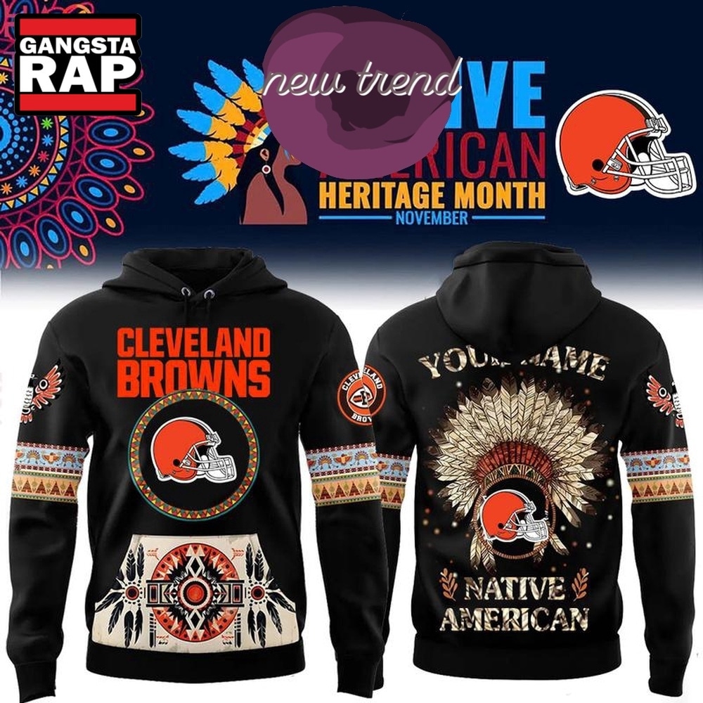 Cleveland Browns Native American Heritage Month Custom Name Hoodie, Trending Design Shirt Cleveland Browns Native American Heritage Month Custom Name Hoodie, Trending Design Shirt