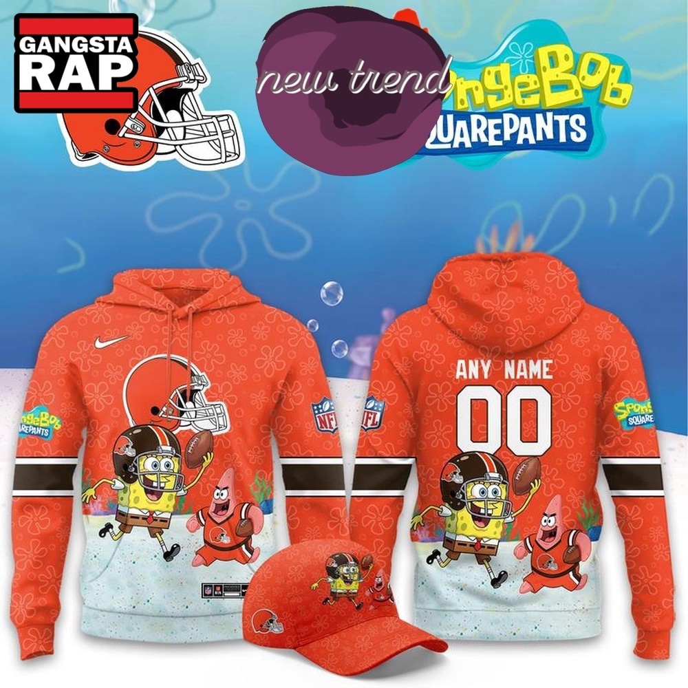 Cleveland Browns x SpongeBob Limited Edition Personalized Hoodie, Trending Design Shirt Cleveland Browns x SpongeBob Limited Edition Personalized Hoodie, Trending Design Shirt