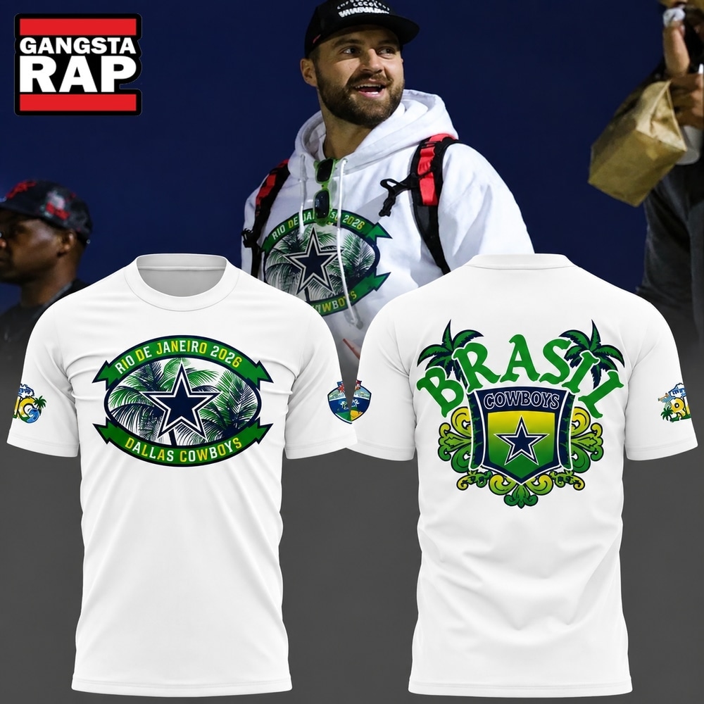 Dallas Cowboys NFL Rio de Janeiro Brazil Game 2026 White 3D Shirt, Trending Design Shirt Dallas Cowboys Nfl Rio DE Janeiro Brazil Game 2026 White 3D Shirt