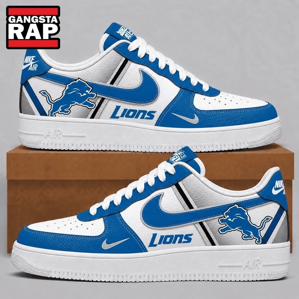 Detroit Lions 2026 NFL Team Air Force 1 Shoes Sneakers Detroit Lions 2026 NFL Team Air Force 1 Shoes Sneakers