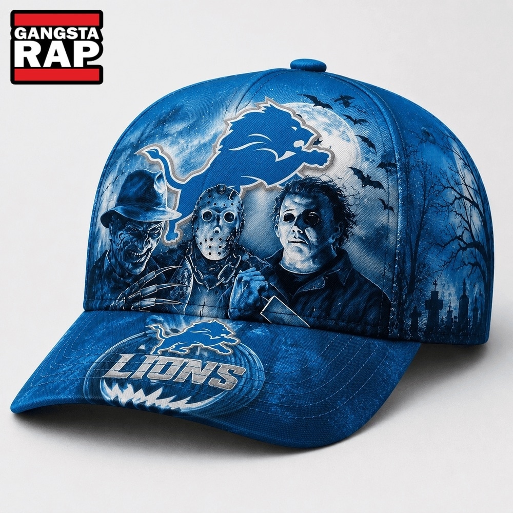 Detroit Lions NFL Horror Night Halloween 2026 Design Classic Cap, NFL Football Cap Detroit Lions NFL Horror Night Halloween 2026 Design Classic Cap, NFL Football Cap