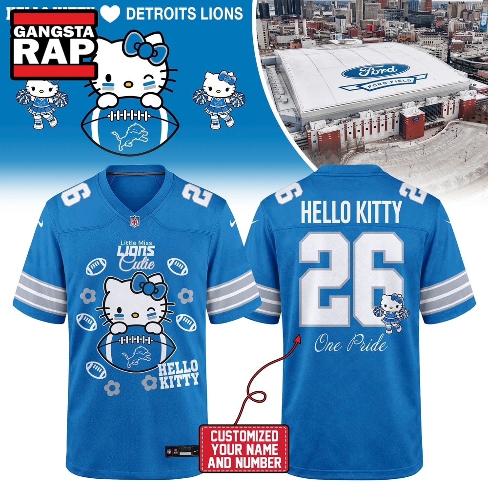 Detroit Lions NFL x Hello Kitty 2026 Football Jersey Shirt, Trending Football Jersey Detroit Lions NFL x Hello Kitty 2026 Football Jersey Shirt, Trending Football Jersey