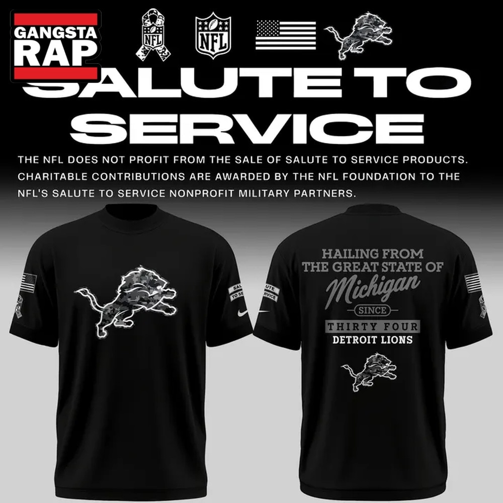 Detroit Lions Salute to Service 2026 Limited Edition T Shirt, Trending Design Shirt Detroit Lions Salute TO Service 2026 Limited Edition T Shirt