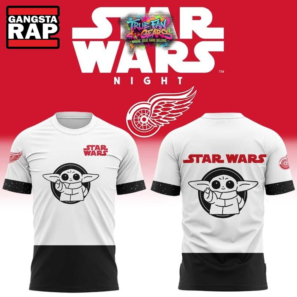 Detroit Red Wings x Star Wars Night 2026 Special New T Shirt, Trending Design Shirt Detroit Red Wings X Star Wars Night 2026 Special New T Shirt