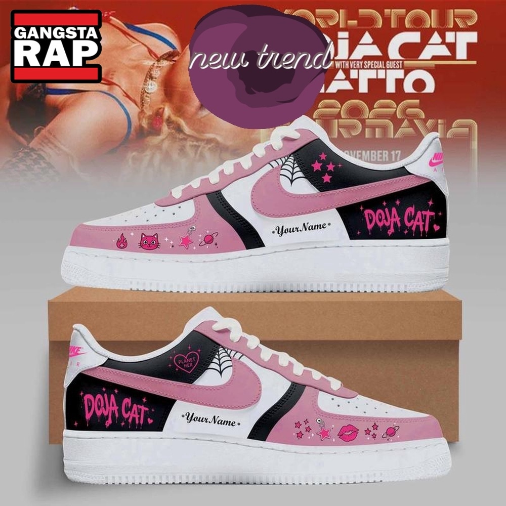 Doja Cat Tour Ma Vie World Tour 2026 Limited Edition Pink Air Force 1 Shoes Sneakers
