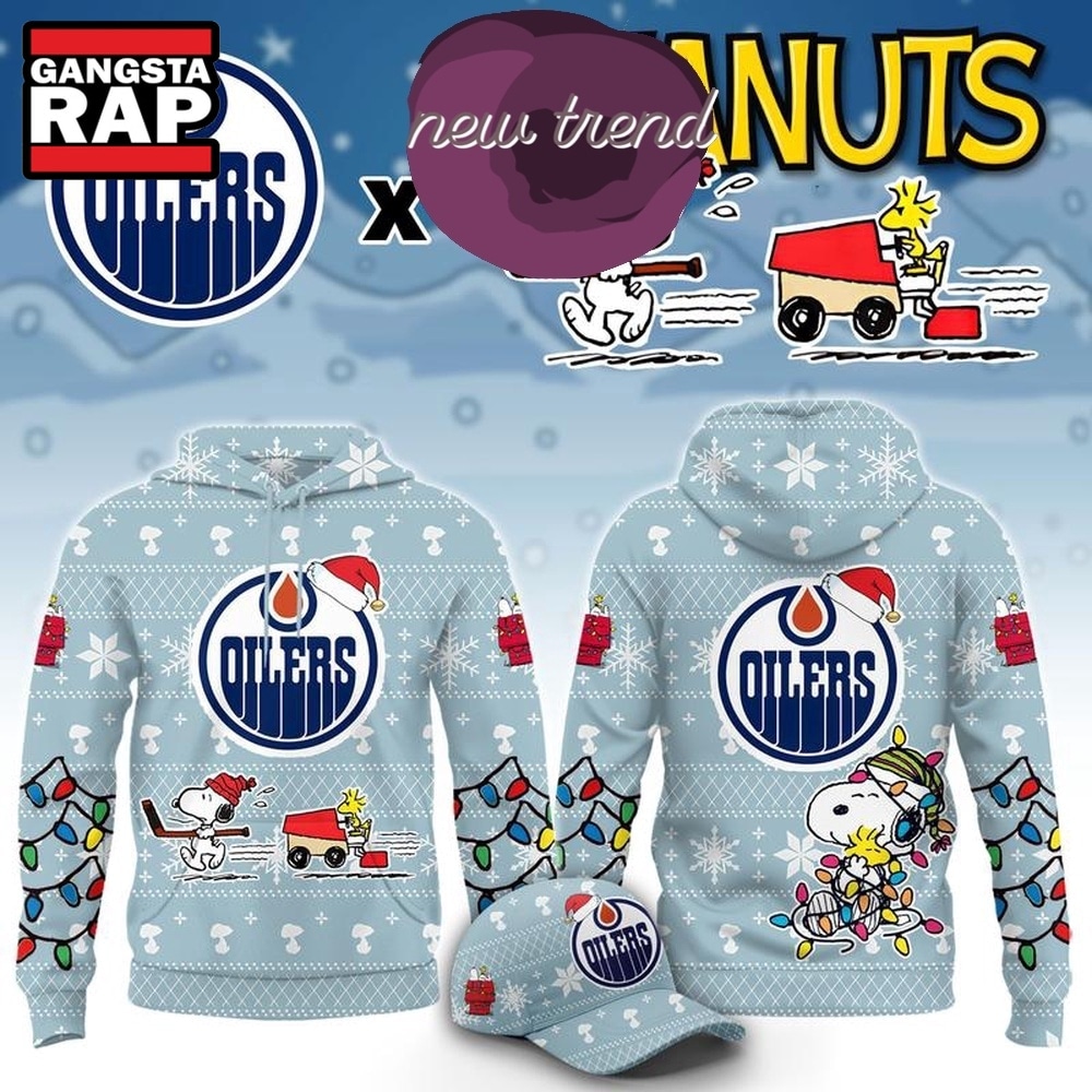 Edmonton Oilers x Peanuts 2026 Christmas Limited Edition Hoodie, Trending Design Shirt Edmonton Oilers x Peanuts 2026 Christmas Limited Edition Hoodie, Trending Design Shirt