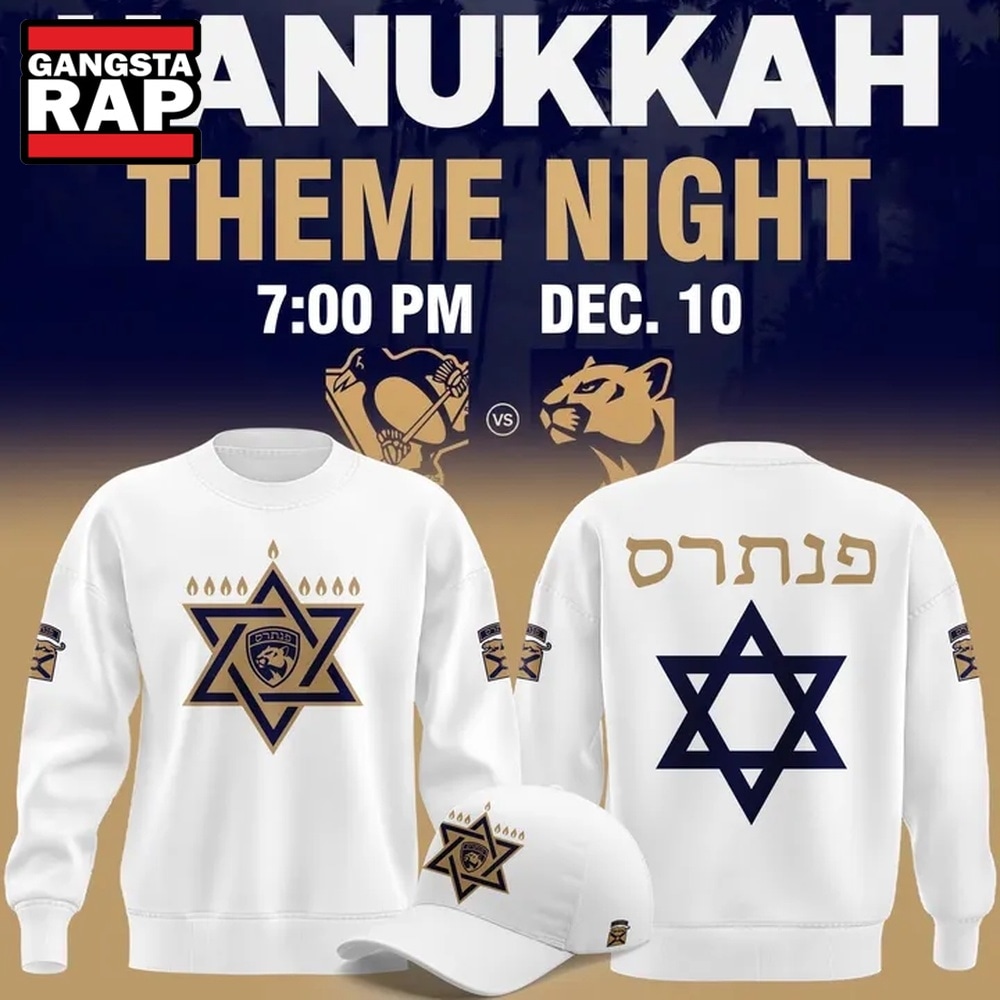 Florida Panthers Hanukkah Theme Night 2026 Limited Edition White Sweatshirt, Trending Design Shirt Florida Panthers Hanukkah Theme Night 2026 Limited Edition White Sweatshirt, Trending Design Shirt