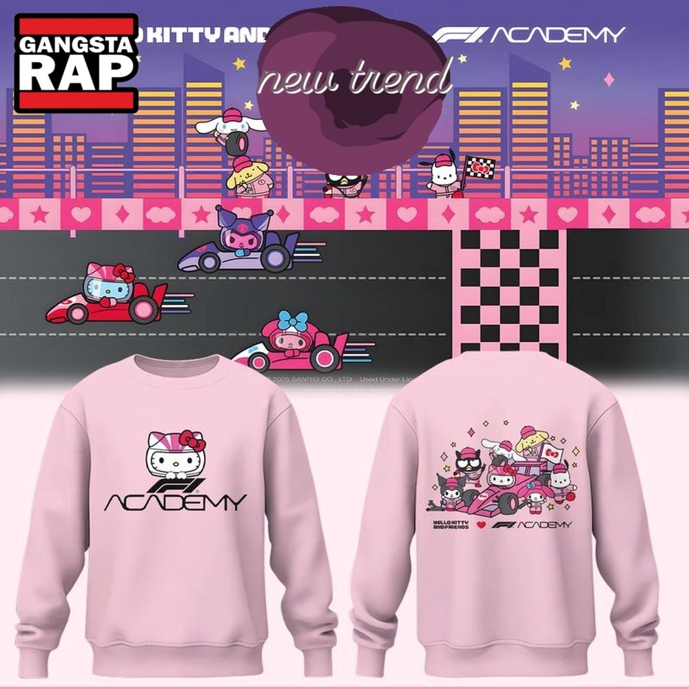 Formula 1 Academy x Hello Kitty and Friends F1 Special New Sweatshirt, Trending Design Shirt Formula 1 Academy x Hello Kitty and Friends F1 Special New Sweatshirt, Trending Design Shirt