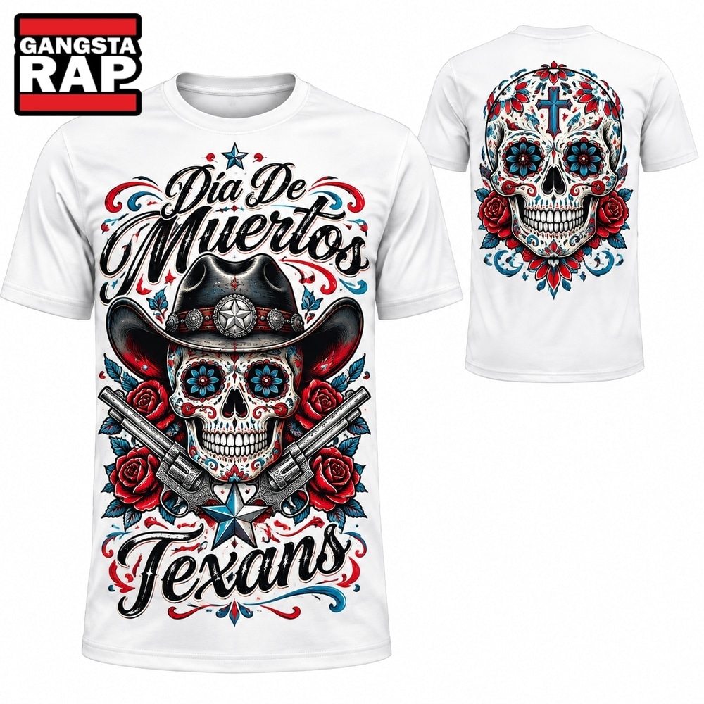 Houston Texans x Dia de los Muertos Graphic 2026 White T Shirt, Trending Design Shirt Houston Texans X Dia DE Los Muertos Graphic 2026 White T Shirt