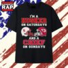 I'm A Husker On Saturdays And A Chief On Sundays Football T Shirt, Trending 2D Shirt 2 I'm A Husker On Saturdays And A Chief On Sundays Football T Shirt, Trending 2D Shirt I M A Husker ON Saturdays And A Chief ON Sundays Football T Shirt