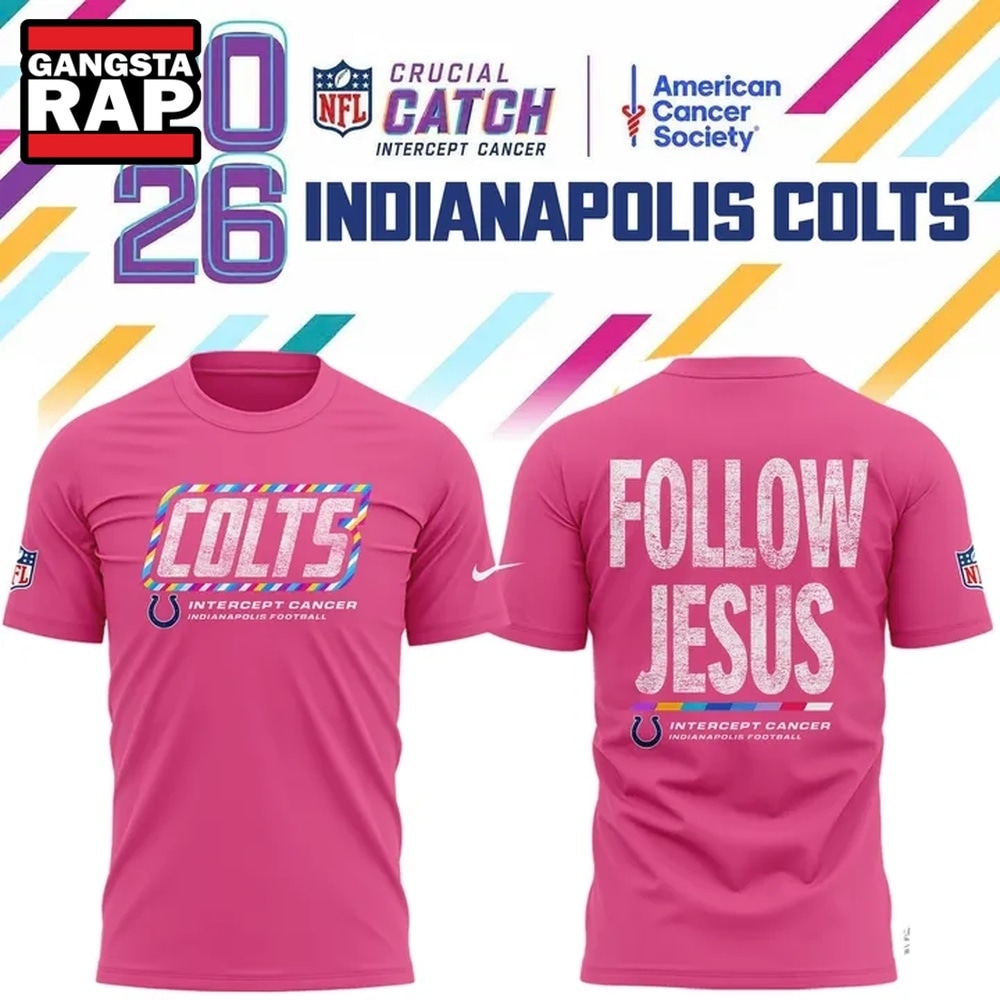 Indianapolis Colts Crucial Catch Follow Jesus 2026 Pink T Shirt, Trending Design Shirt Indianapolis Colts Crucial Catch Follow Jesus 2026 Pink T Shirt, Trending Design Shirt